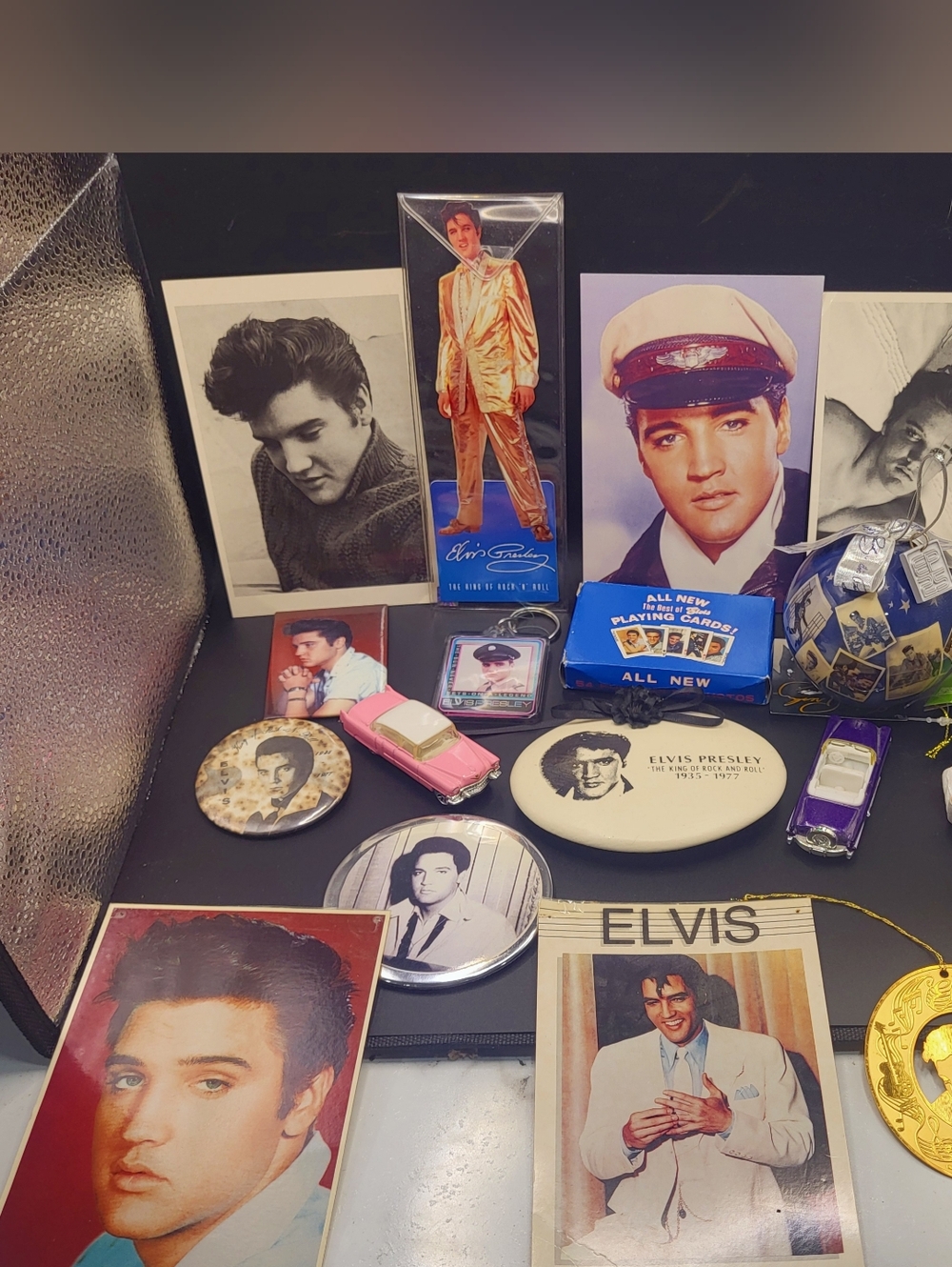 Lot Of 15 Elvis Presley Memorabilia Postcards Ornaments M2 Cars Keychains +